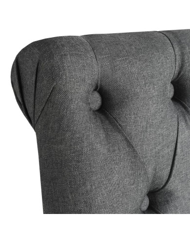 Chaises de salle à manger 4 pcs Gris foncé Tissu