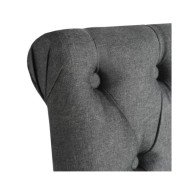 Chaises de salle à manger 4 pcs Gris foncé Tissu