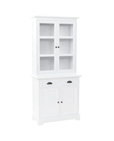 Vaisselier avec 4 portes MDF et Bois de pin 80 x 40 x 180 cm