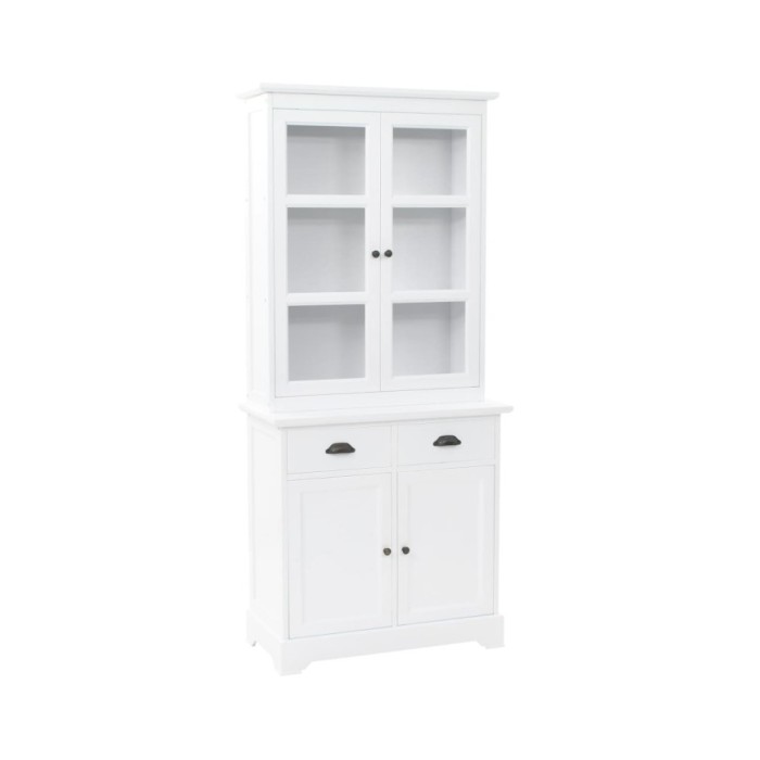 Vaisselier avec 4 portes MDF et Bois de pin 80 x 40 x 180 cm