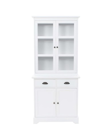Vaisselier avec 4 portes MDF et Bois de pin 80 x 40 x 180 cm