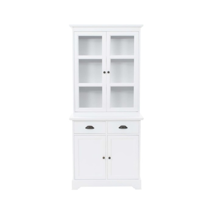 Vaisselier avec 4 portes MDF et Bois de pin 80 x 40 x 180 cm