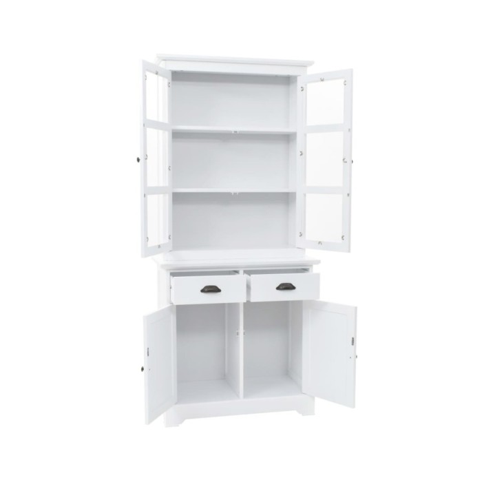Vaisselier avec 4 portes MDF et Bois de pin 80 x 40 x 180 cm