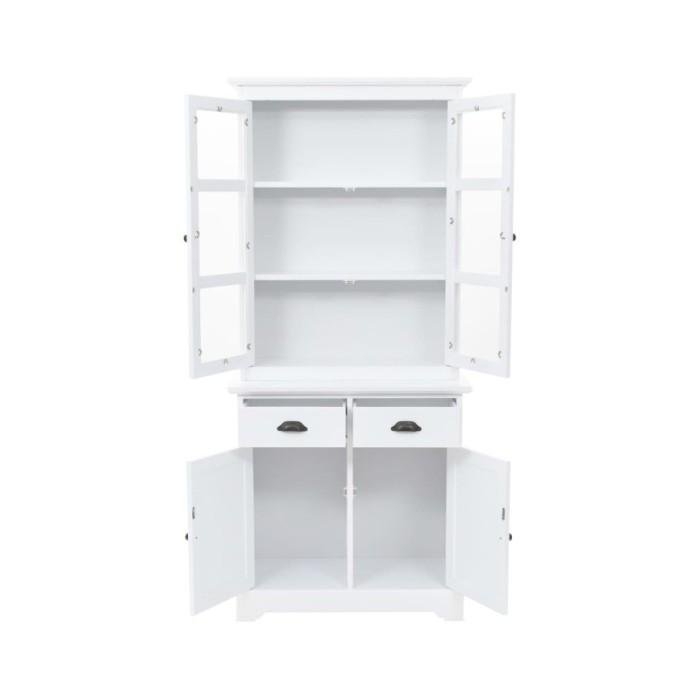 Vaisselier avec 4 portes MDF et Bois de pin 80 x 40 x 180 cm