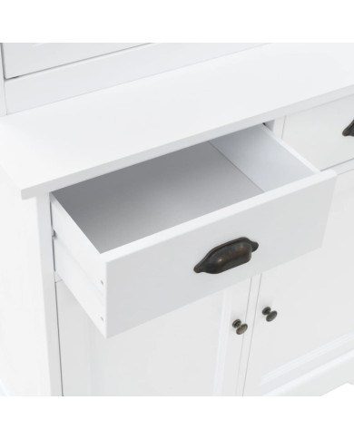 Vaisselier avec 4 portes MDF et Bois de pin 80 x 40 x 180 cm