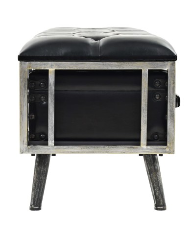 Banc de rangement MDF et cuir artificiel 120 x 41 x 46,5 cm