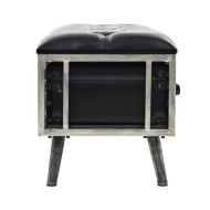 Banc de rangement MDF et cuir artificiel 120 x 41 x 46,5 cm