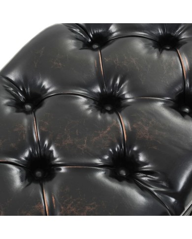 Banc de rangement MDF et cuir artificiel 120 x 41 x 46,5 cm