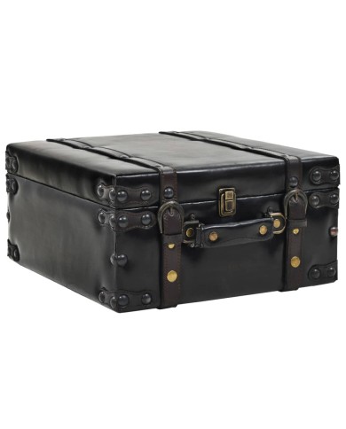 Banc de rangement MDF et cuir artificiel 120 x 41 x 46,5 cm