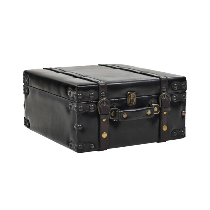 Banc de rangement MDF et cuir artificiel 120 x 41 x 46,5 cm