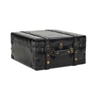 Banc de rangement MDF et cuir artificiel 120 x 41 x 46,5 cm