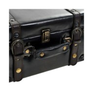 Banc de rangement MDF et cuir artificiel 120 x 41 x 46,5 cm