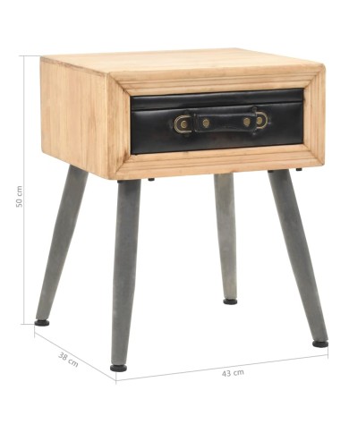 Table de chevet Bois de sapin massif 43 x 38 x 50 cm