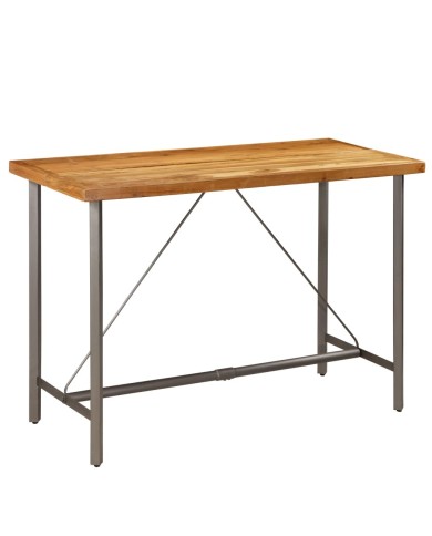 Table de bar Teck recyclé massif 150 x 70 x 106 cm