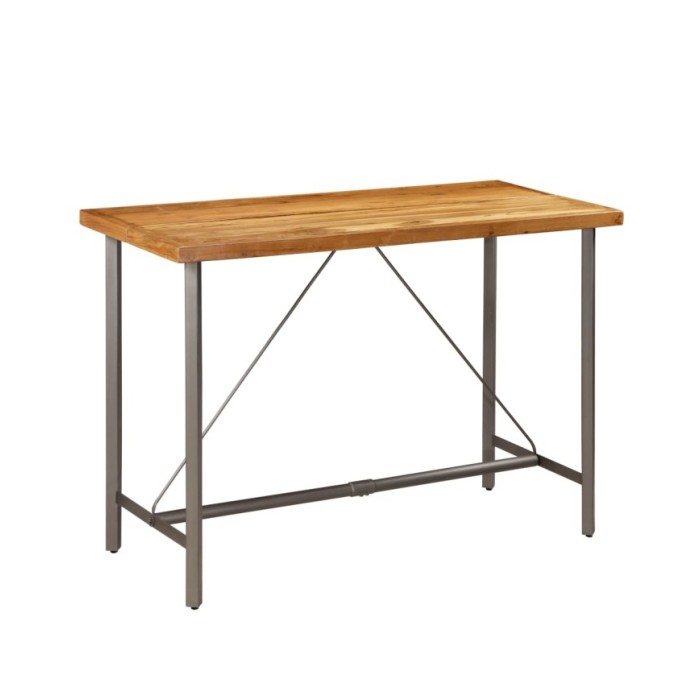 Table de bar Teck recyclé massif 150 x 70 x 106 cm
