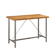 Table de bar Teck recyclé massif 150 x 70 x 106 cm