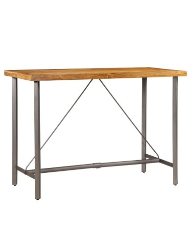 Table de bar Teck recyclé massif 150 x 70 x 106 cm
