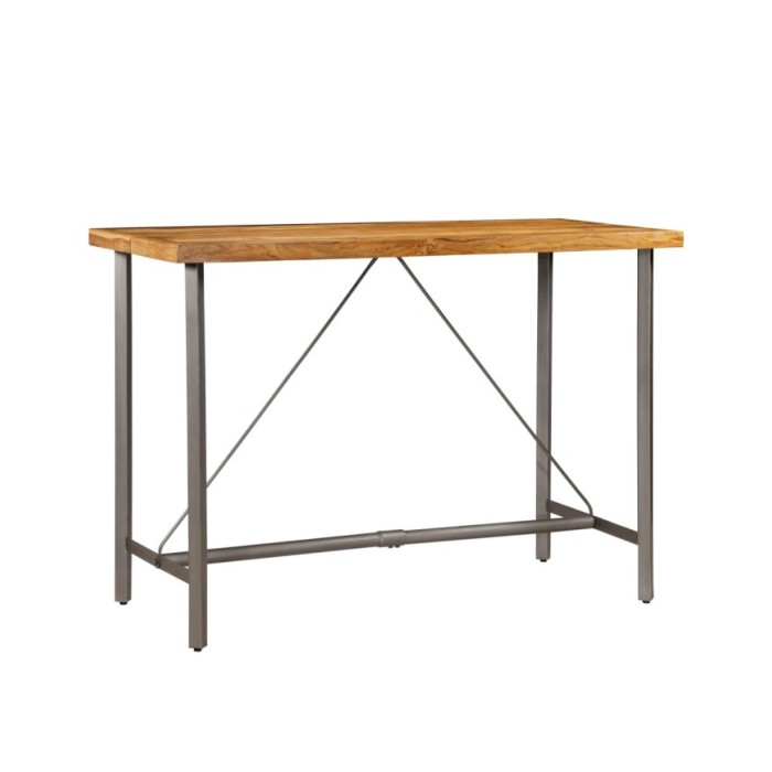 Table de bar Teck recyclé massif 150 x 70 x 106 cm