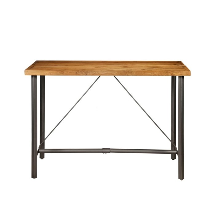 Table de bar Teck recyclé massif 150 x 70 x 106 cm
