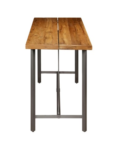 Table de bar Teck recyclé massif 150 x 70 x 106 cm