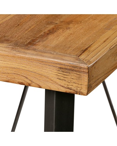 Table de bar Teck recyclé massif 150 x 70 x 106 cm