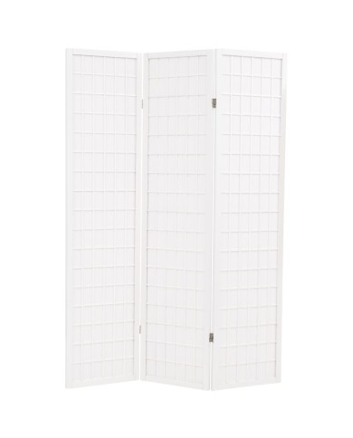 Cloison de séparation 3 panneaux Style japonais 120x170cm Blanc