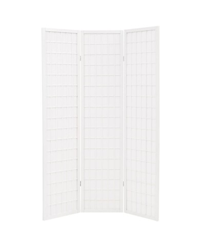 Cloison de séparation 3 panneaux Style japonais 120x170cm Blanc