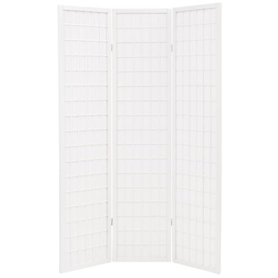Cloison de séparation 3 panneaux Style japonais 120x170cm Blanc