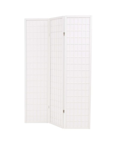 Cloison de séparation 3 panneaux Style japonais 120x170cm Blanc