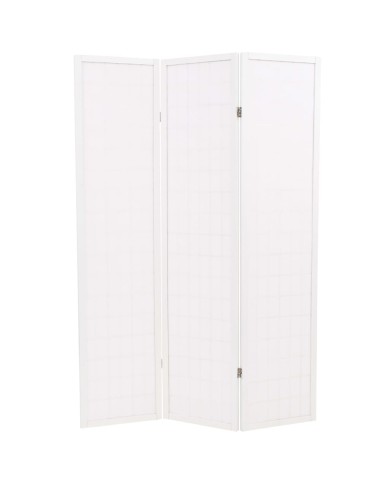 Cloison de séparation 3 panneaux Style japonais 120x170cm Blanc