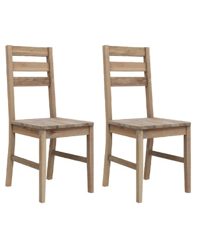 Chaises de salle à manger 2 pcs Bois d'acacia solide