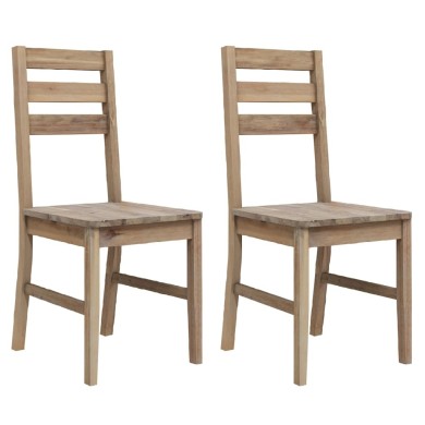 Chaises de salle à manger 2 pcs Bois d'acacia solide
