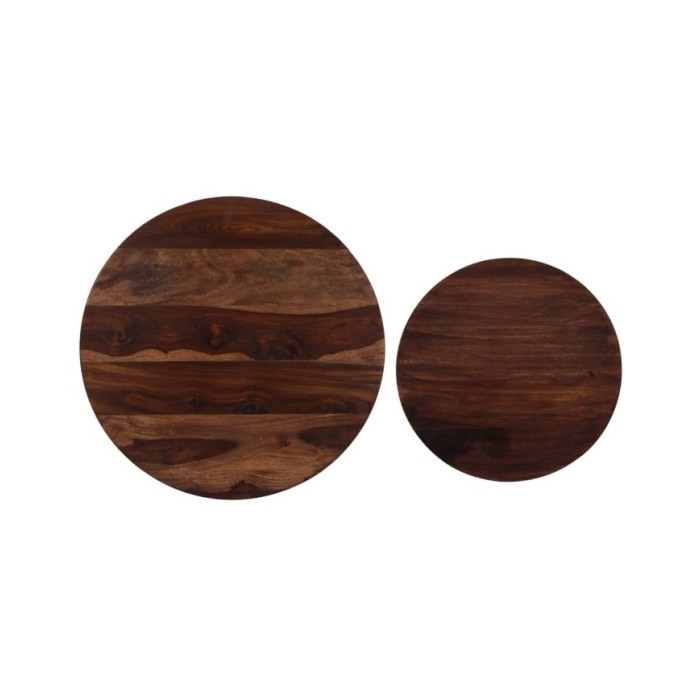 Ensemble de table basse 2 pcs Bois de Sesham massif 60 x 35 cm