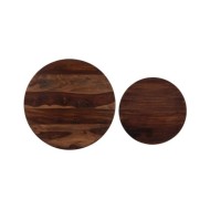 Ensemble de table basse 2 pcs Bois de Sesham massif 60 x 35 cm