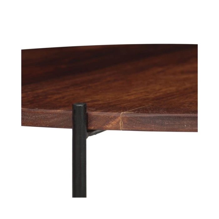 Ensemble de table basse 2 pcs Bois de Sesham massif 60 x 35 cm