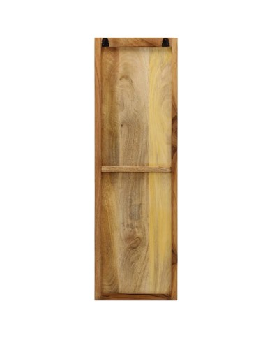 Porte-manteau mural 2 pcs Bois de manguier massif 36x110x3 cm