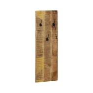 Porte-manteau mural 2 pcs Bois de manguier massif 36x110x3 cm