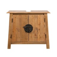 Meuble-lavabo de salle de bains pin massif recyclé 70x32x63 cm