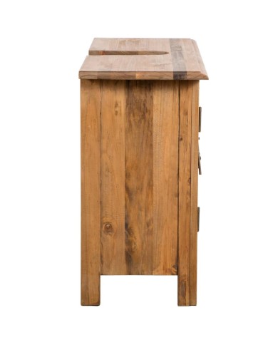 Meuble-lavabo de salle de bains pin massif recyclé 70x32x63 cm