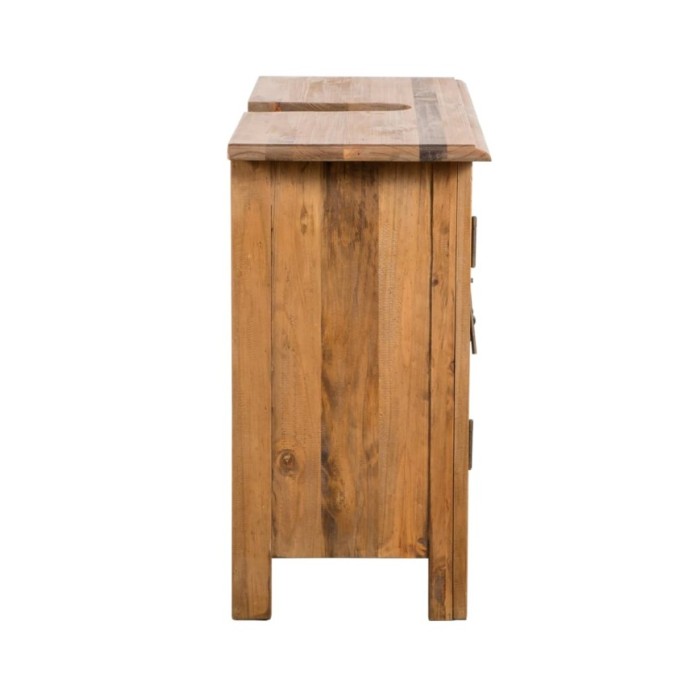 Meuble-lavabo de salle de bains pin massif recyclé 70x32x63 cm
