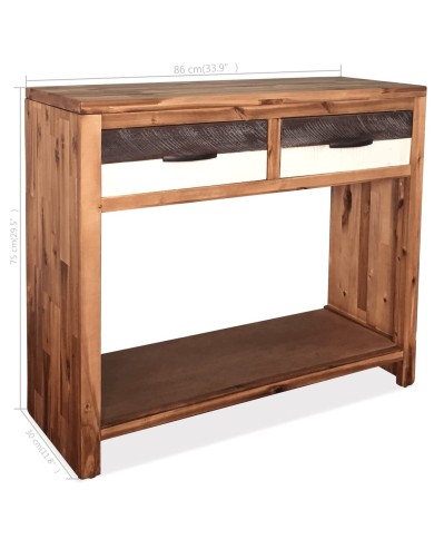 Table console Bois d'acacia massif 86 x 30 x 75 cm