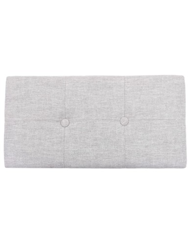 Banc avec 2 poufs Jacinthe d'eau Gris