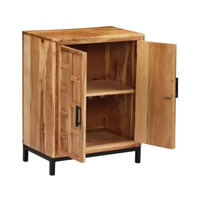 Buffet Bois d'acacia solide 60x35x76 cm Marron