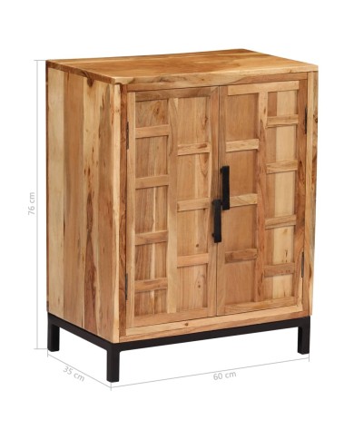 Buffet Bois d'acacia solide 60x35x76 cm Marron