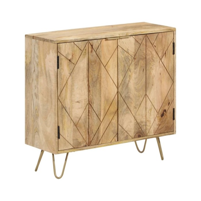 Buffet 80x30x75 cm Bois de manguier solide
