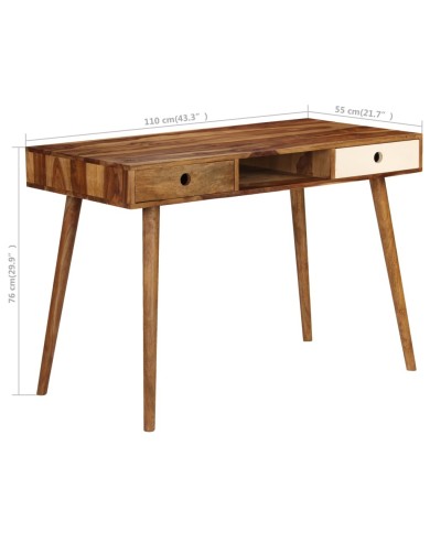 Bureau 110 x 55 x 76 cm Bois solide de Sesham