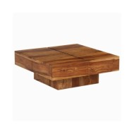 Table basse Bois massif de Sesham 80 x 80 x 30 cm