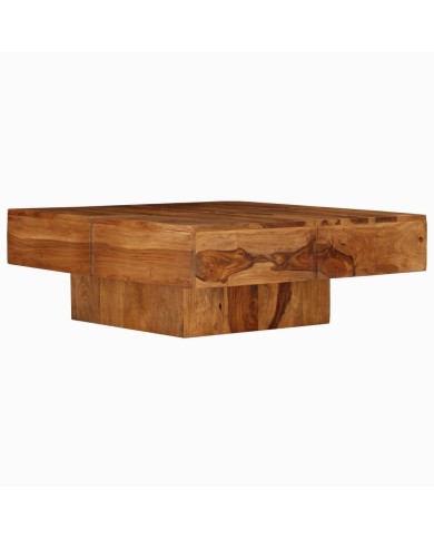 Table basse Bois massif de Sesham 80 x 80 x 30 cm