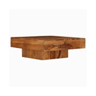Table basse Bois massif de Sesham 80 x 80 x 30 cm