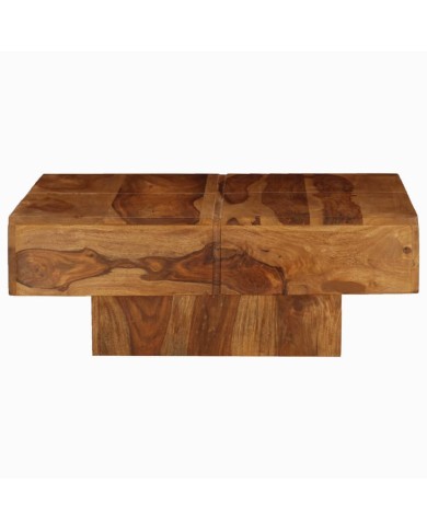 Table basse Bois massif de Sesham 80 x 80 x 30 cm